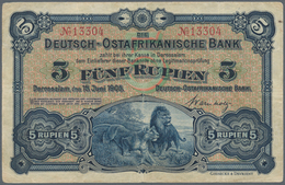 Deutschland - Kolonien: 5 Rupien 1905, Ro.900, Außergewöhnlich Gut Erhaltene Note Mit Festem Papier - Altri & Non Classificati
