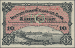 Deutschland - Kolonien: 10 Rupien 1905, Ro.901, Herausragend Gute Erhaltung Mit Weißem Papier Am Ran - Otros & Sin Clasificación