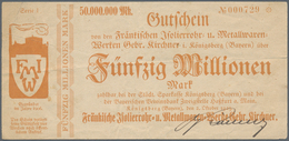 Deutschland - Notgeld - Bayern: Königsberg (Bayern), Fränkische Isolierrohr- U. Metallwaren-Werke Ge - [11] Local Banknote Issues