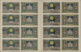 Deutschland - Notgeld - Bayern: Memmingen, Stadt, 50 Pf., 1.11.1918, Druckbogen Von 16 Scheinen (4 X - [11] Emissioni Locali