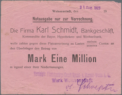 Deutschland - Notgeld - Bayern: Weissenstadt, Vereinigte Fichtelgebirgs-Granit-Syenit- U. Marmor-Wer - [11] Local Banknote Issues