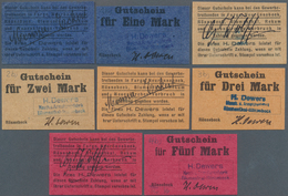 Deutschland - Notgeld - Bremen: Rönnebeck, H. Dewers, Masch. U. Armaturenfabrik, 1, 2, 3, 5 Mark, Mi - [11] Emisiones Locales