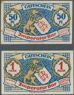 Deutschland - Notgeld - Hamburg: Hamburg, Imperator-Bar, 50 Pf., 1 Mark, O. D. - 31.12.1921, Erh. II - [11] Emisiones Locales