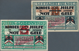Deutschland - Notgeld - Hamburg: Hamburg, "Liebicin", 50, 100 Mark, O. D. - 31.10.1925, Aufdrucke Au - [11] Emissions Locales