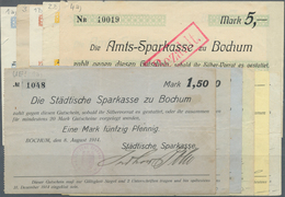 Deutschland - Notgeld - Westfalen: Bochum, Städtische Sparkasse, 1,50 Mark (2 X Graublau, Unentwerte - Otros & Sin Clasificación
