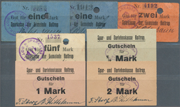 Deutschland - Notgeld - Westfalen: Bottrop, Sparkasse, 1 (2, KN 5mm Bzw. 6 Mm), 2, 5 Mark, O. D. (19 - Autres & Non Classés