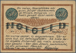 Deutschland - Notgeld - Westfalen: Hörde, F. Cuppring, 50 Pf., 1.10.1921, Scherzschein, Erh. III, Se - Altri & Non Classificati