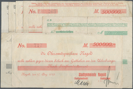 Deutschland - Notgeld - Württemberg: Nagold, Stadtgemeinde, 100 Tsd. (2), 500 Tsd. (2) Mark, 10.8.19 - [11] Emissions Locales