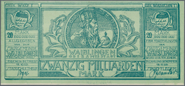 Deutschland - Notgeld - Württemberg: Waiblingen, Stadtgemeinde, 20 Mrd. Mark, 18.10.1923, Mit Druckf - [11] Emissions Locales