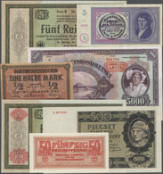 Deutschland - Sonstige: Hochwertiges Sammelalbum Mit 57 Banknoten Deutsches Reich Und Nebengebiete, - Altri & Non Classificati