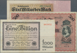 Deutschland - Sonstige: Sammelalbum Und Beigelegte Tüte Mit Zusammen 223 Banknoten Deutsches Reich, - Otros & Sin Clasificación