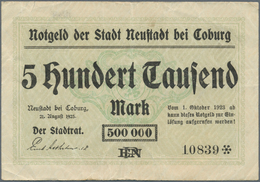 Deutschland - Notgeld - Bayern: Hochinflation, Mengenlot Von über 450 Scheinen In Ca. 35 Sorten Ohne - [11] Local Banknote Issues