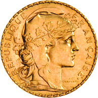 Frankreich - Anlagegold: Dritte Republik 1871-1940: 20 Francs 1909 (Hahn / Marianne). 6,46 G, 900/10 - Andere & Zonder Classificatie