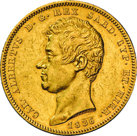 Italien - Anlagegold: Sardinien, Carlo Alberto 1831-1849: 100 Lire 1836 (Anchor/Anker), KM# 133.2, F - Otros & Sin Clasificación
