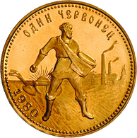 Sowjetunion: 1917-1991:10 Rubel (Tscherwonez) 1980, Moskau. 7,74 G Feingold. Friedberg 181 A; Gold, - Russie