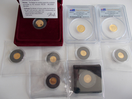 Alle Welt  - Anlagegold: Lot 9 Goldmünzen Aus Aller Welt, Dabei: 1 X Belgien 12,5 Euro 2010 König Ba - Autres & Non Classés