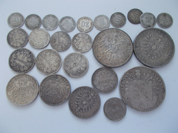 Deutsches Kaiserreich: Lot 25 Silbermünzen Aus Dem Kaiserreich, Dabei 20 Pfennig, 1/2 Mark, 1 Mark, - Andere & Zonder Classificatie