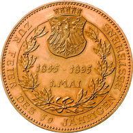 Medaillen Deutschland - Geographisch: Frankfurt, Stadt: Bronzemedaille 1895, Von Lauer. Auf Das 50jä - Andere & Zonder Classificatie