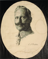 Varia, Sonstiges: Bleistiftzeichnung/Radierung Von G. Ratzka, Handsigniert Von Wilhelm II. (1888-191 - Andere & Zonder Classificatie