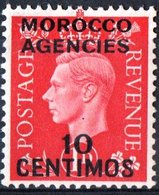 MAROCCO AGENZIA, MOROCCO AGENCIES, RE GIORGIO VI, 1937, FRANCOBOLLO NUOVO (MLH*) YT 71    Scott 84 - Postämter In Marokko/Tanger (...-1958)