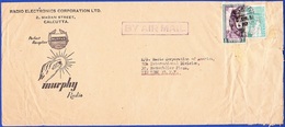 Commercial Cover - Radio Electronics Corporations, Bombay To New York, United States / Label Air Mail - Brieven En Documenten