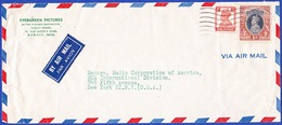 Commercial Cover - Evergreen Pictures, Bombay To New York, United States / Label Air Mail - Lettres & Documents