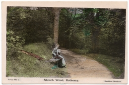 Skeoch Wood Rothesay Tinted Real Photo - Postmark 1909 - Davidson - Bute