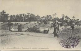 CARTE COLOMB- BECHARD ALGERIE - CAMPEMENT DE NOMADES PRES DE LA PALMERAIE -ANNEE 1914 - Scenes