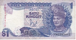 BILLETE DE MALASIA DE 1 RINNGIT DEL AÑO 1989 (BANKNOTE) - Malasia