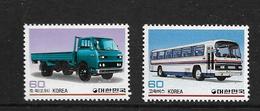 COREE DU SUD 1983 CAMIONS-CAR   YVERT N°1188/89  NEUF MNH** - Trucks