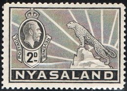 NYASALAND, PROTETTORATO BRITANNICO, BRITISH PROTECTORATE, RE GIORGIO V, FAUNA, LEOPARDO, 1934,  (MNH**) YT 46   Scott 41 - Nyassaland (1907-1953)