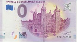 Billet Touristique 0 Euro Souvenir Portugal Castelo De Santa Maria Da Feira 2018-1 N°MEAL000357 - Essais Privés / Non-officiels