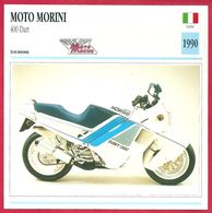 Moto Morini 400 Dart, Moto De Tourisme, Italie, 1990, La Haute Couture Descend Dans La Rue - Deportes