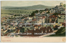 Delcampe - CARTOLINA GIBILTERRA A BIRD'S EYE VIEW OF THE TOWN GIBRALTAR - Gibraltar