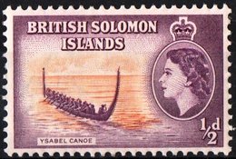 SOLOMON ISLANDS, PROTETTORATO BRITANNICO, BRITISH PROTECTORATE, REGINA ELISABETTA II, 1956, NUOVI (MLH*) YT 80  Scott 89 - Iles Salomon (...-1978)