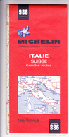 CARTE MICHELIN ITALIE SUISSE SICILE SARDAIGNE CORSE Grandes Routes N°988 1971 - Kaarten & Atlas