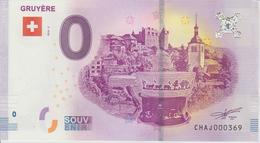 Billet Touristique 0 Euro Souvenir Suisse Gruyère 2018-2 N°CHAJ000369 - Pruebas Privadas