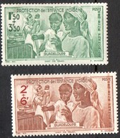 Guadeloupe N° 1-2 P.a. - 1942 Protection De L'Enfance Indigène & Quinzaine Impériale (PEIQI)