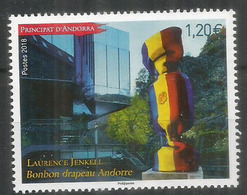 ANDORRA. Sculpture Bonbon Drapeau Andorre, Par Laurence Jenkell, Timbre Neuf ** 2018 - Unused Stamps