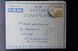 Palestine: 1945 Letter Card, Palestine Police, Citadel Billet, Backstamped BAPO 4 Cairo - Palestine