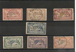 FRANCE Années 1900/07  Merson N° 119/21-123-143/145 Oblitérés - Used Stamps