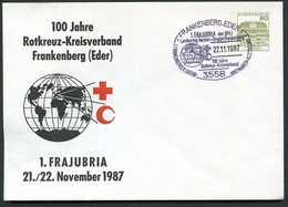 Bund PU117 D2/033 ROTKREUZ-VERBAND Frankenberg Sost.1987 - Private Covers - Used