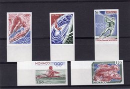 Monaco 1984, Olympic Games In Montreal, Swimming, Boxing, Athletic, Rowing, Gymnatic, 5val IMPERFORATED - Kanu