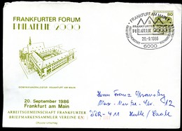 Bund PU117 D2/037 DOMINIKANERKLOSTER FRANKFURT Sost.1986 - Enveloppes Privées - Oblitérées