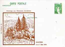 Entier Postal De 1978 Sur CP Avec Timbre "0,80 Sabine De Gandon" Avec Repiquage Commémoratif - Cartoline Postali Ristampe (ante 1955)
