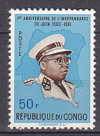 A0331 - CONGO KINSHASA Yv N°443 ** INDEPENDANCE - 1960-1964 Republiek Congo