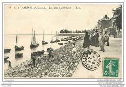 80 SAINT VALERY SUR SOMME - La Digue à Marée Haute - Saint Valery Sur Somme