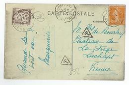 16 Confolens Route De Saint Germain Carte Taxée - 1859-1959 Lettres & Documents