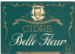 Etiket Etiquette - Vin - Wijn - Cidre Belle Fleur - Otros
