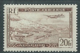 Algérie P. A. N° 4A  X  Avion Survolant La Rade D'Alger, 20 F Brun Variété Type II Trace De Charnière Sinon TB - Airmail